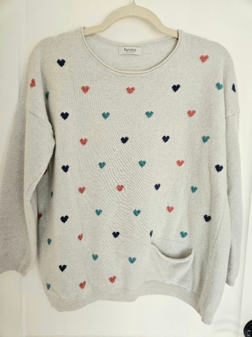 Bartolini Women's Heart Print Pullover Size XL